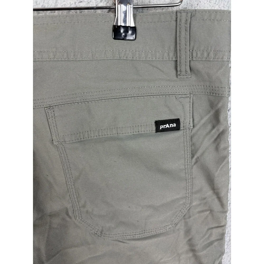PrAna Pants Mens 36x29 Gray Slim Fit Hiking Cargo Adjustable Waist Outdoor Tech